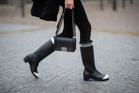 chanel rain boots 2019